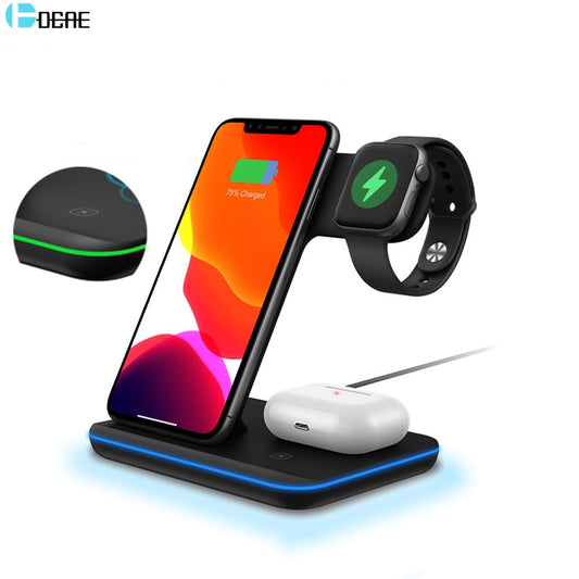 Wireless Charger Stand for iPhone 14 13 12 11 XS XR  AirPods Pro, Apple Watch 7 - Ma boutique